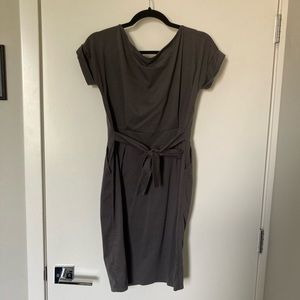 Grey Shirt Dress w Pockets